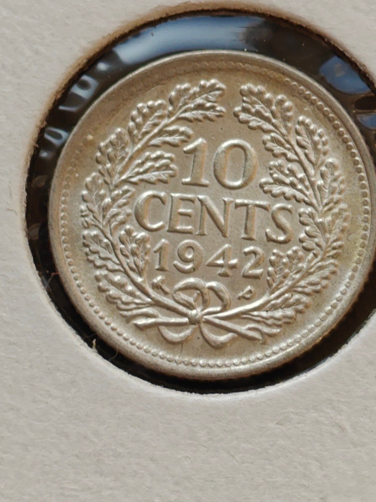 10 cent 1942 Wilhelmina - Zilveren munt, Postzegels en Munten, Munten | Nederland, Ophalen of Verzenden