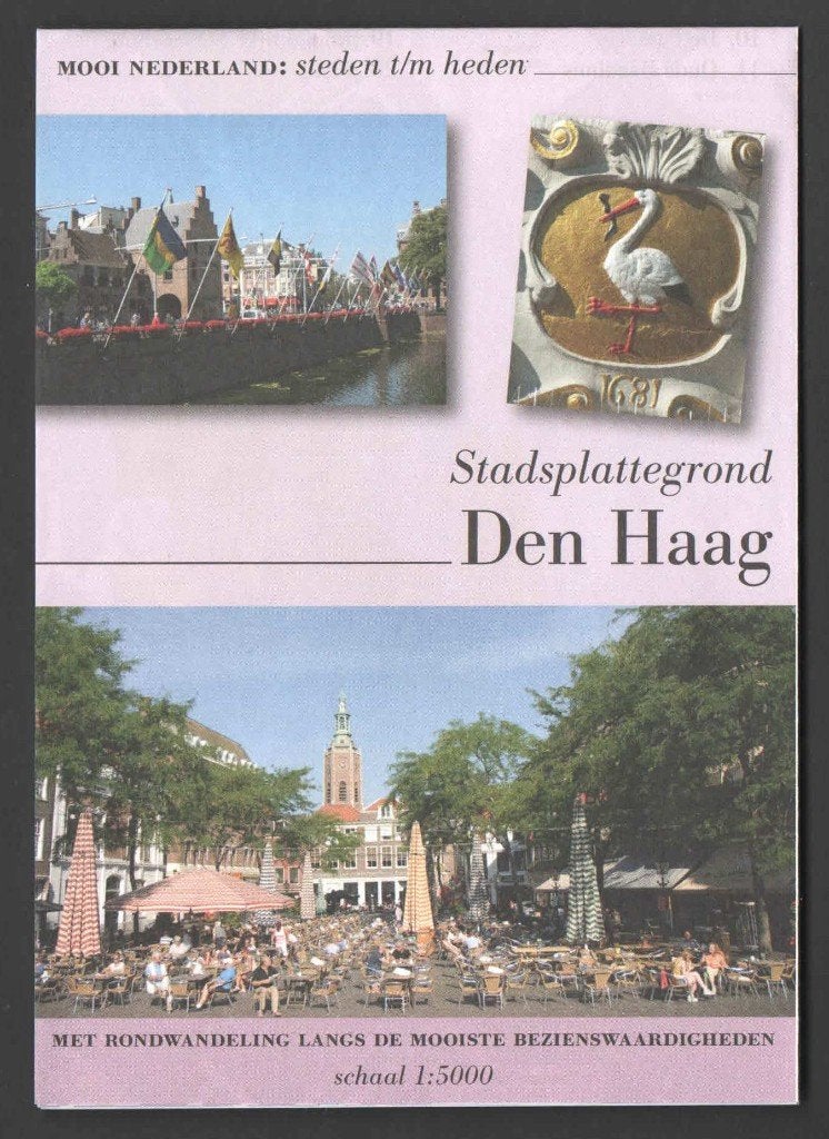 Stadsplattegrond met Wandelroute: Den Haag, 2000 tot heden, Ophalen of Verzenden, Nederland, Landkaart