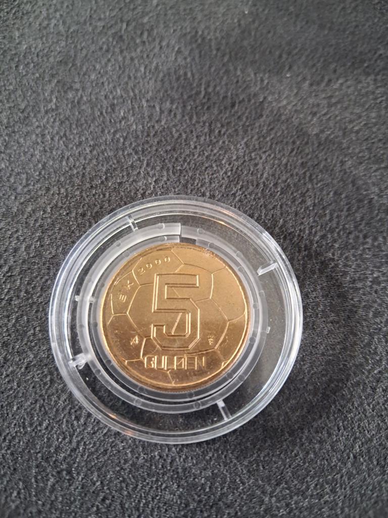 EK 2000 5 Gulden munt in plastic casing, Ophalen of Verzenden, Koningin Beatrix, 5 gulden, Losse munt