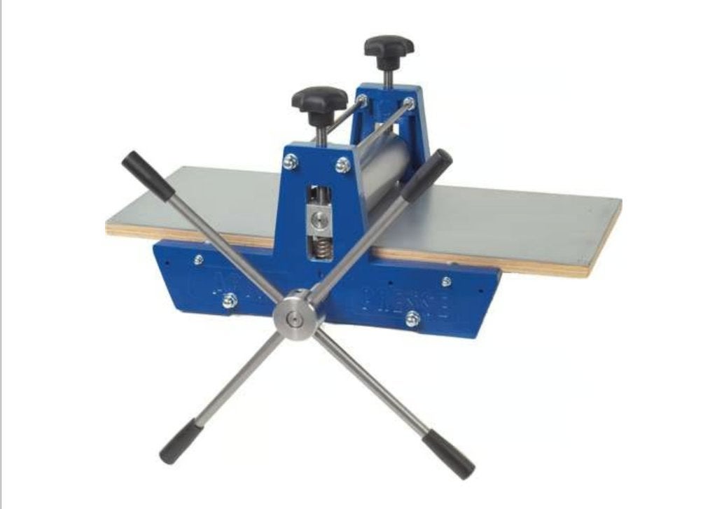 Tweedehands ABIG | Lino drukpers 300 mm x 700 mm, Gebruikt, Gereedschap of Toebehoren, Ophalen of Verzenden, Blauw