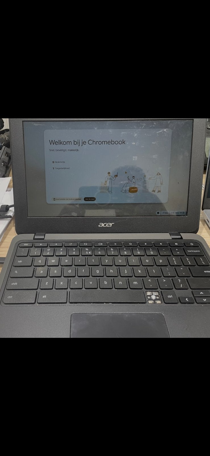 Chromebook gebruikt, Computers en Software, Chromebooks, Qwerty, Touchscreen, Ophalen of Verzenden, 32 GB of minder
