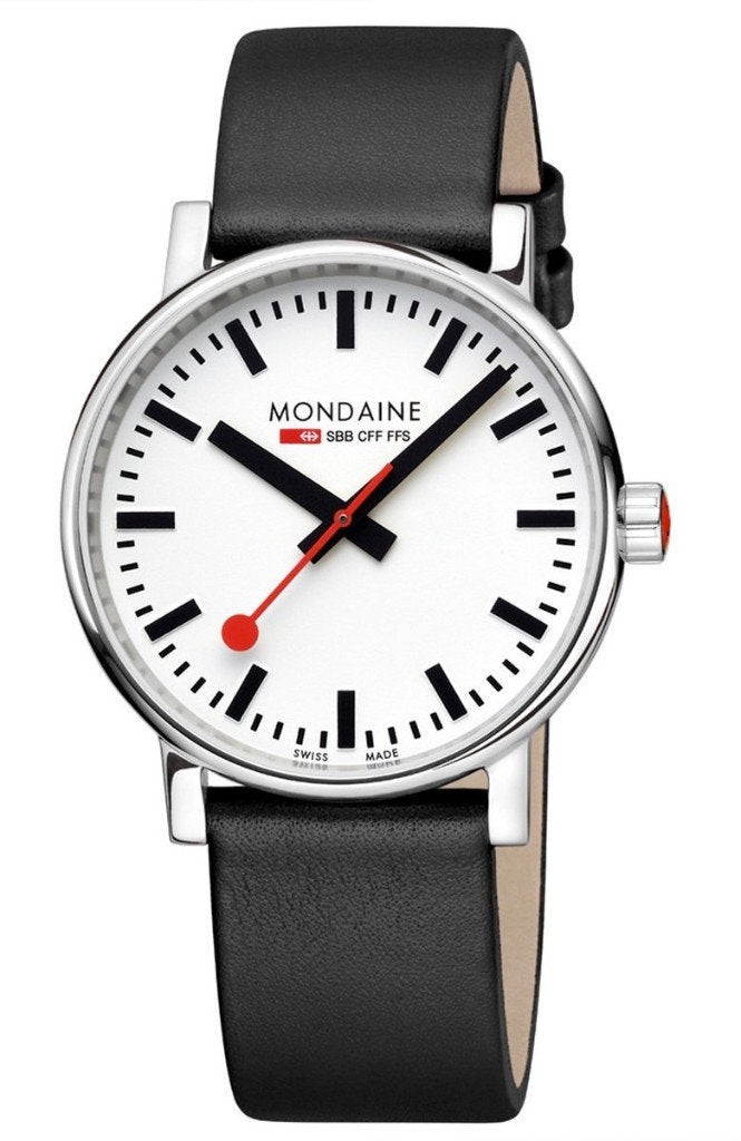 nieuw! Mondaine horloge 40 mm, Overige merken, Overige materialen, Leer, Polshorloge