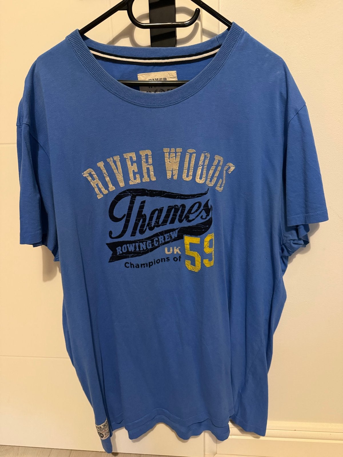River Woods Thames T-shirt - Maat 3XL, Kleding | Heren, T-shirts, Ophalen of Verzenden, Zo goed als nieuw, Overige maten, Blauw