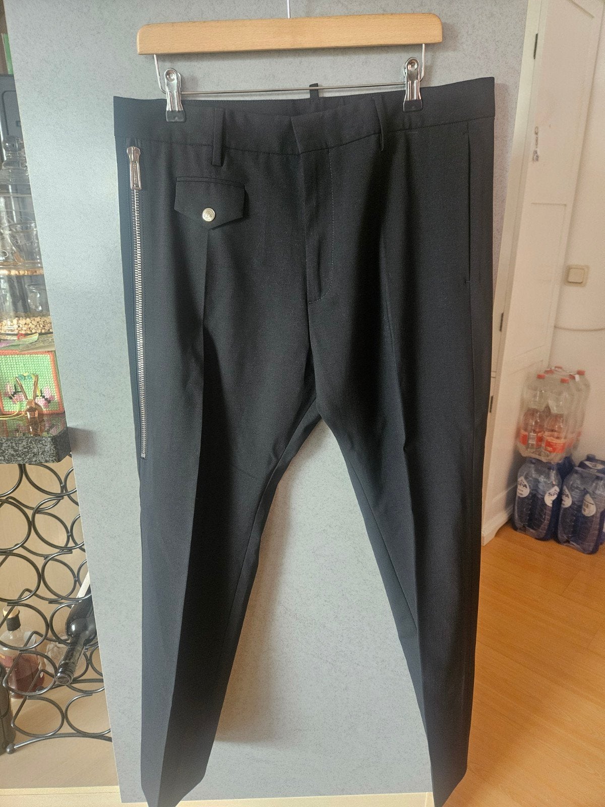 Dsquared2 herenbroek met rits, maat 50, Kleding | Heren, Ophalen, Dsquared2, Maat 48/50 (M), Zwart
