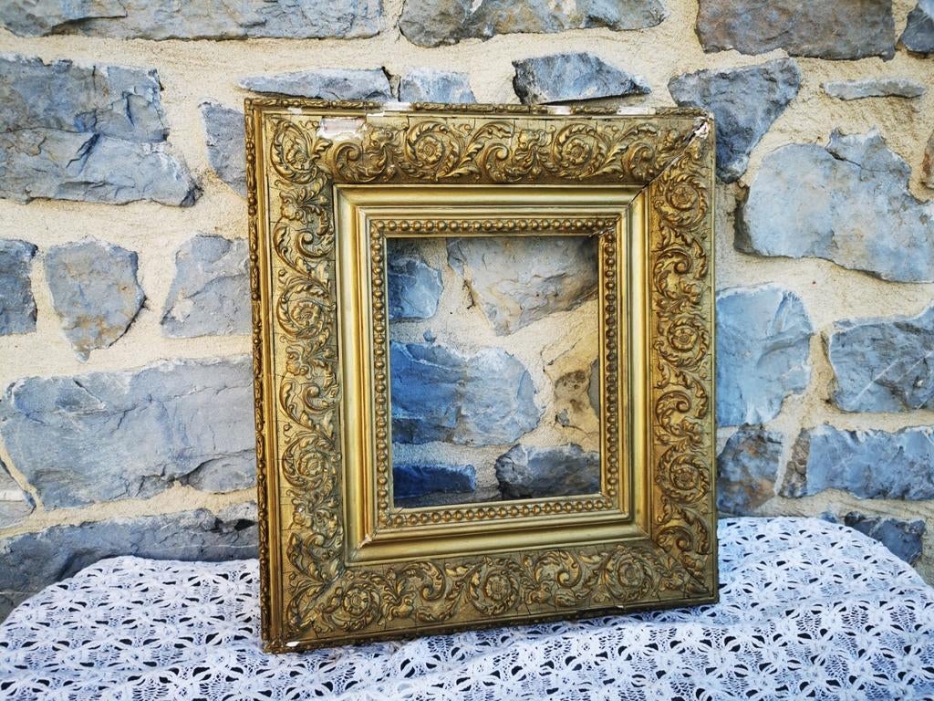 Antieke lijst schilderijlijst goud bois dore +-35-30 Miekje, Ophalen