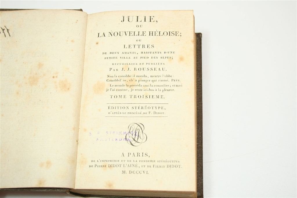 Julie — Jean Jacques Rousseau — 2 dln. in 1 Band [1806], Antiek en Kunst, Ophalen of Verzenden