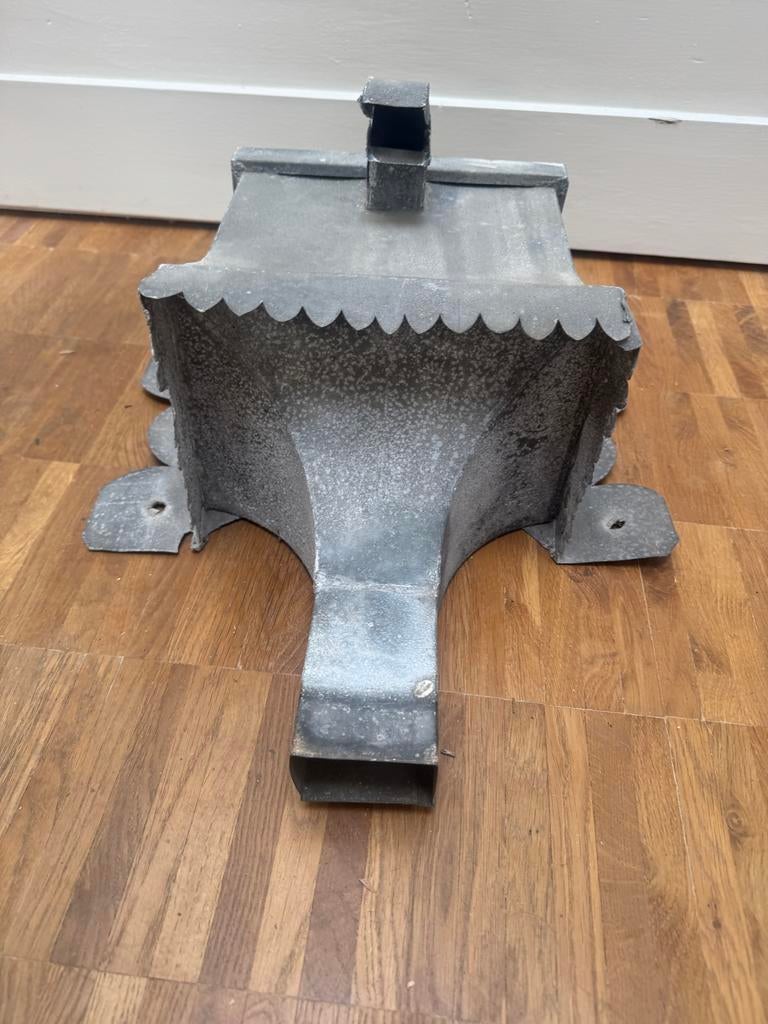 Authentieke klassieke zinken vergaarbak, Afvoer, Gebruikt, 60 tot 80 mm, Ophalen of Verzenden