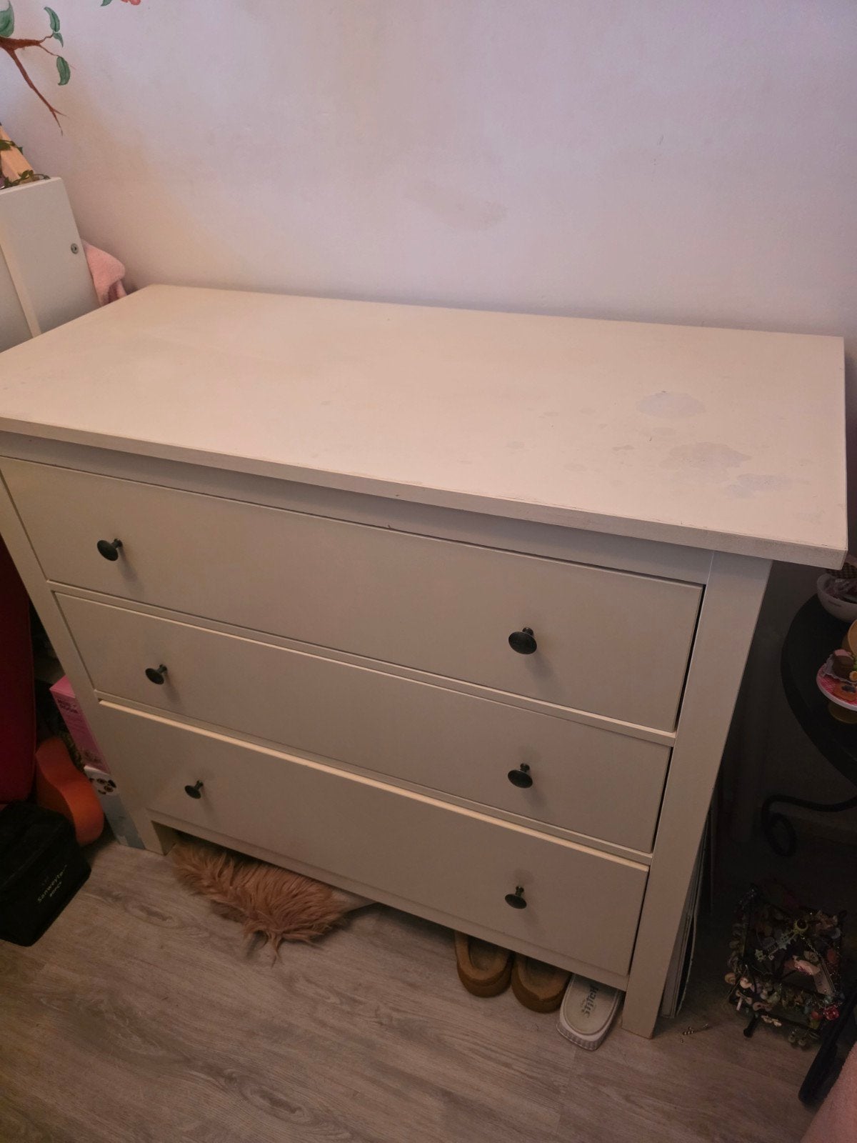 Witte ikea hemnes ladekast met 3 lades, Ophalen, Gebruikt, 100 tot 150 cm, 50 tot 100 cm