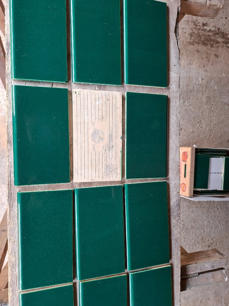 Groene zeldzame Baudour plinten, Ophalen, Overige materialen, Gebruikt, Minder dan 100 cm