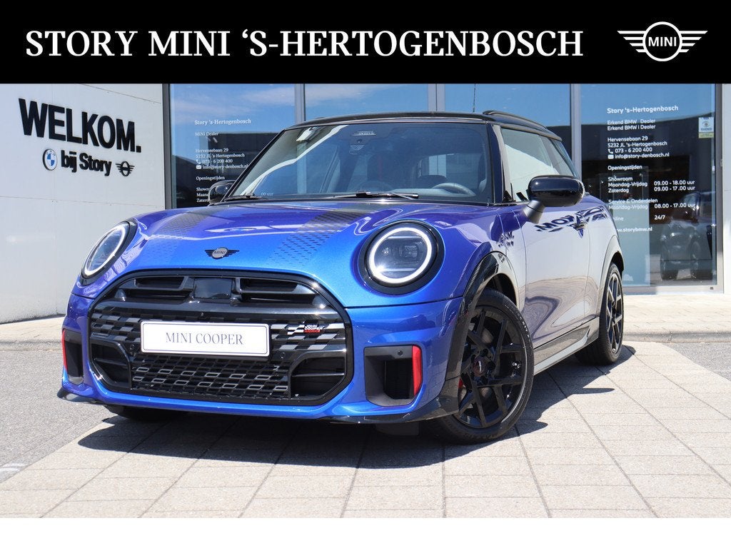 MINI Hatchback John Cooper Works / Pakket XL / 17" JCW Sprin, Zwart, Leder en Stof, Nieuw, 1630 kg