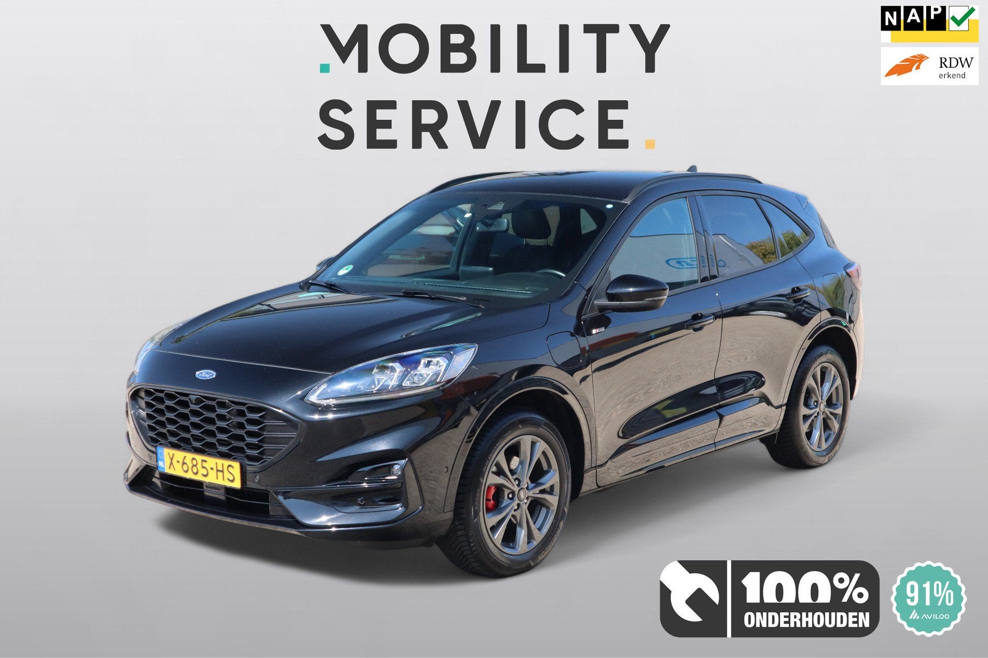 Ford Kuga 2.5 PHEV ST-Line X SOH91% AUT Alcan Virtual Cam 10, Auto's, Dealer onderhouden, 14 kWh, Gebruikt, Euro 6