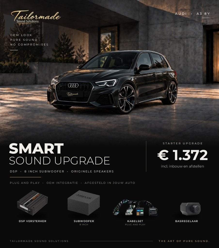 Audi A3 8Y audio upgrade vanaf €1.372 incl. inbouw, Auto diversen, Ophalen, Nieuw