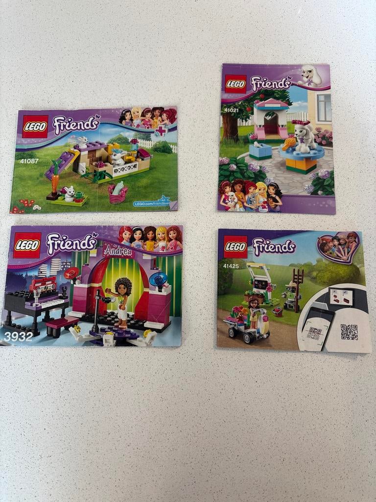 LEGO Friends set van 5: 41021, 41425, 41087, 3932, 41086, Ophalen of Verzenden, Gebruikt, Overige typen
