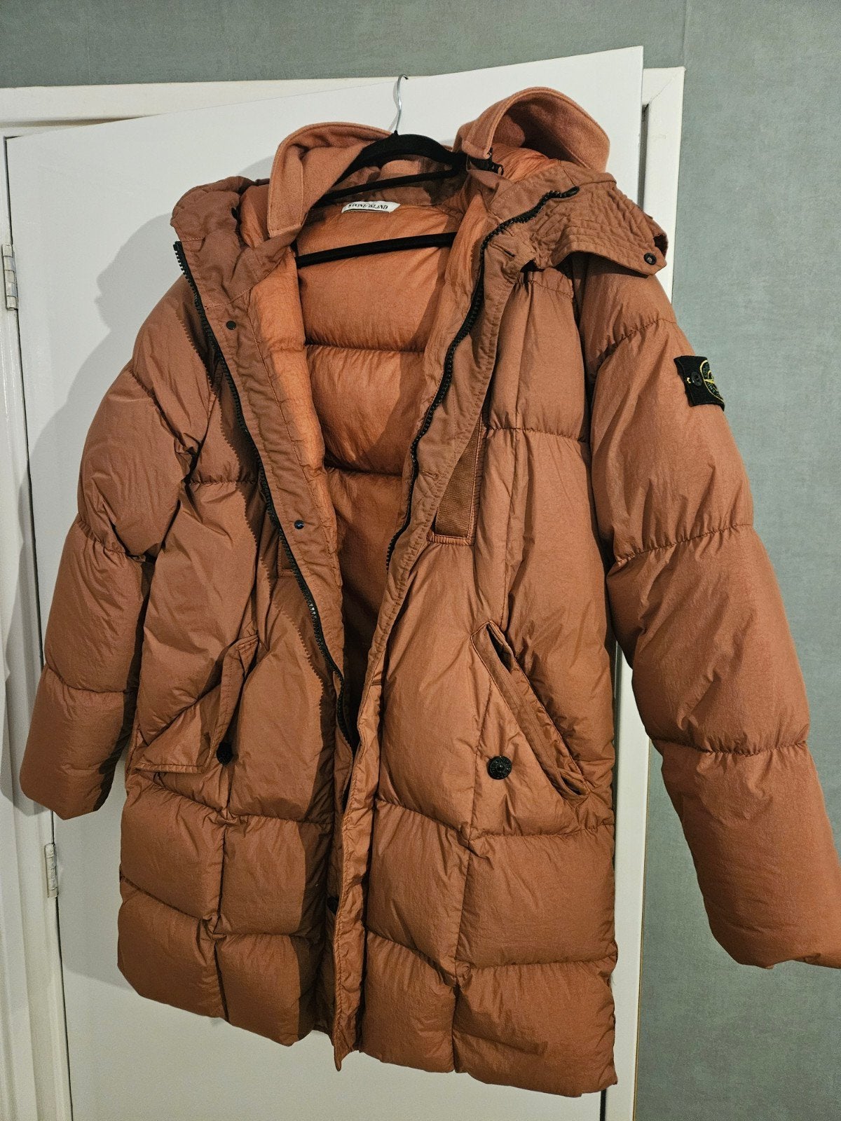 Stone Island winterjas parka maat L. Zo goed als nieuw., Ophalen, Zo goed als nieuw, Maat 48/50 (M), Zwart