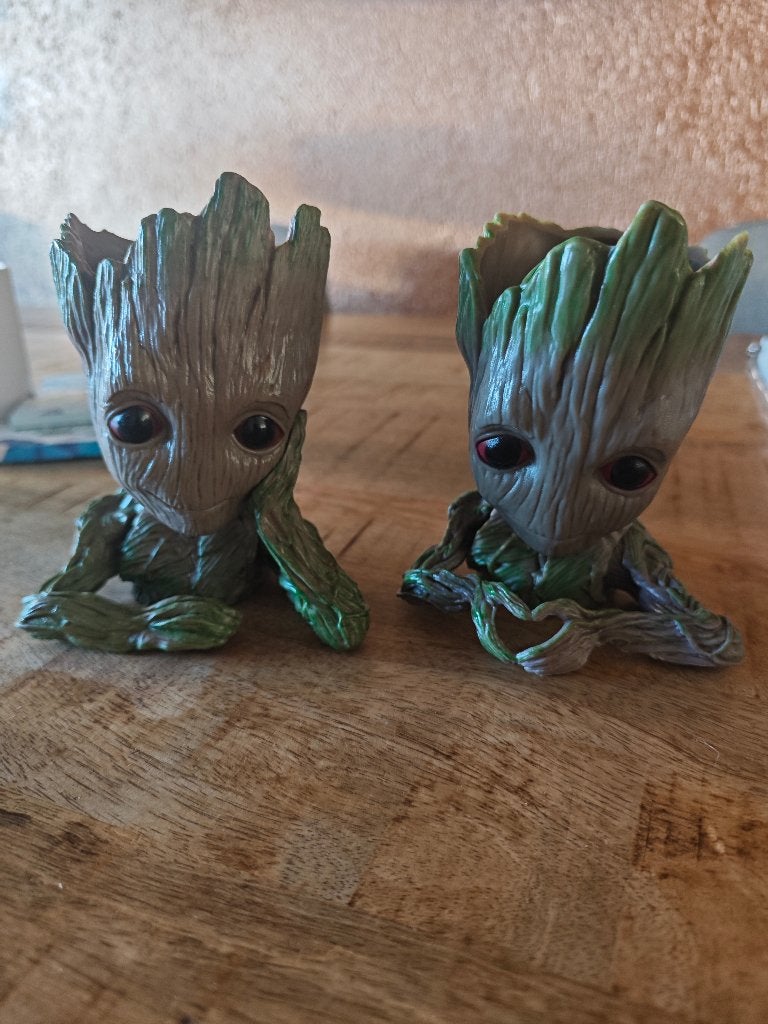 2x Marvel Guardians of the Galaxy beeldje "Baby Groot, Verzenden, Zo goed als nieuw