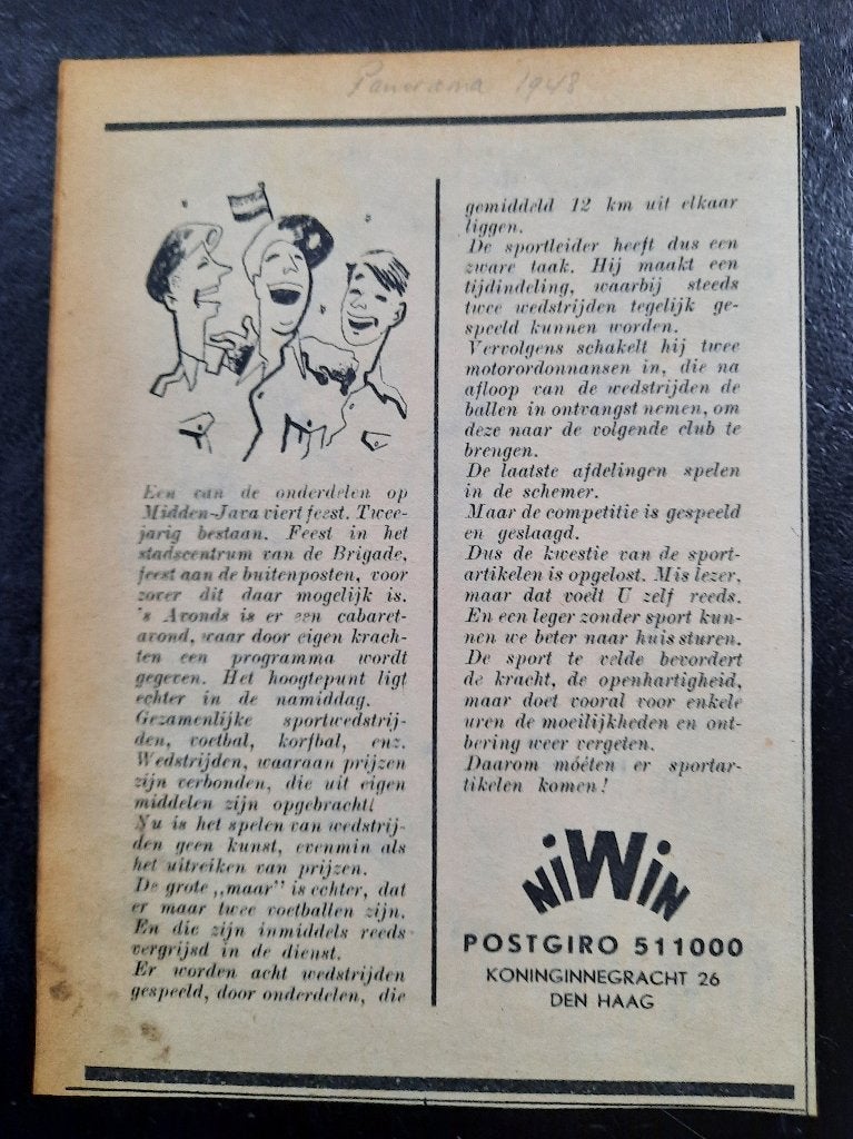 NIWIN - Artikel uit Tijdschrift - 1948, Ophalen of Verzenden, 1940 tot 1960, Knipsel(s)