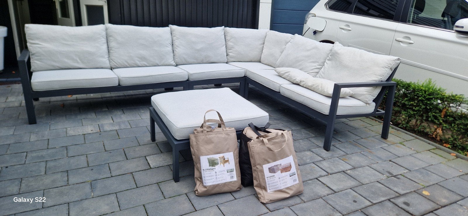 Manifesto loungeset compleet met beschermhoezen, Tuin en Terras, Bank, 6 zitplaatsen, Aluminium, Ophalen of Verzenden