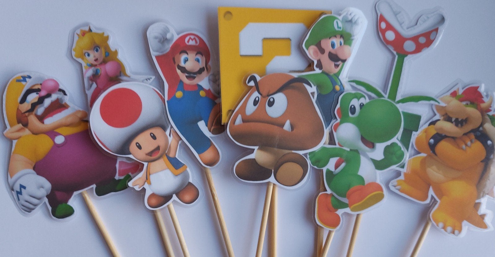 Super Mario traktatie prikker, Ophalen of Verzenden, Nieuw, Versiering, Verjaardag