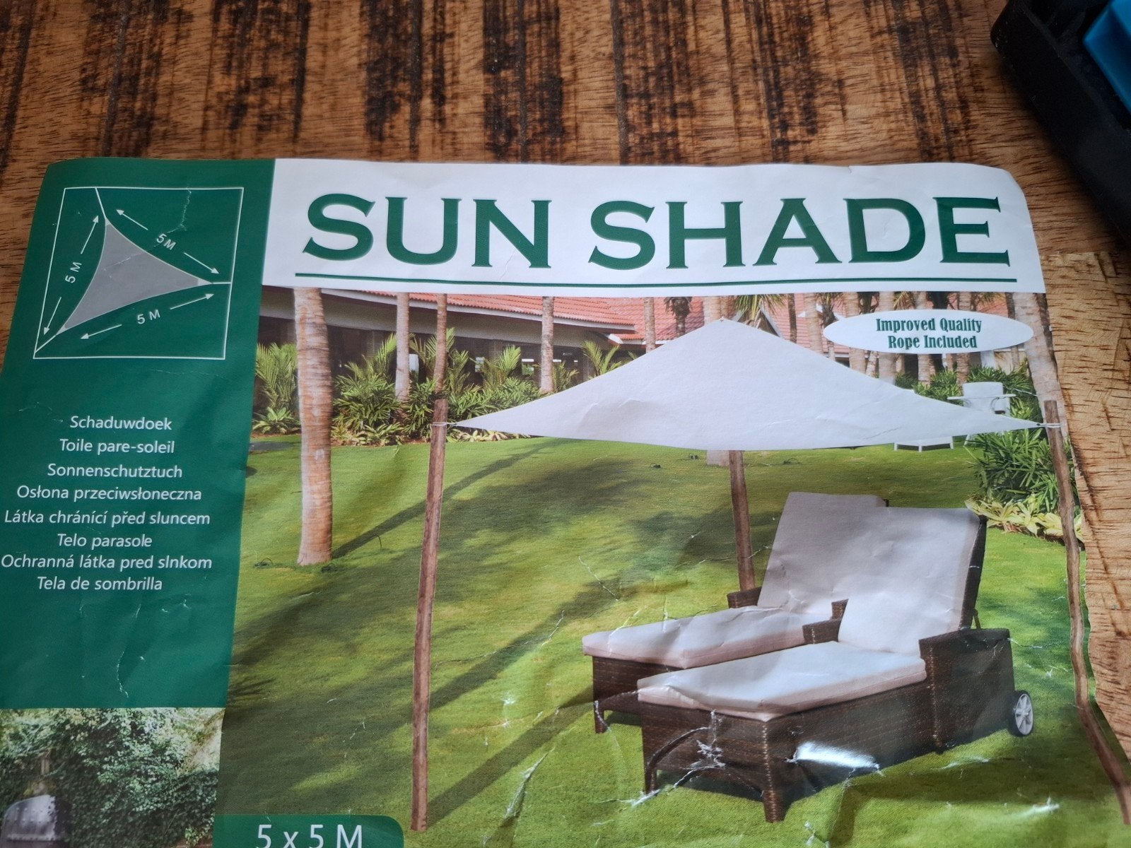 Schaduwdoek, Tuin en Terras, Ophalen, Zo goed als nieuw