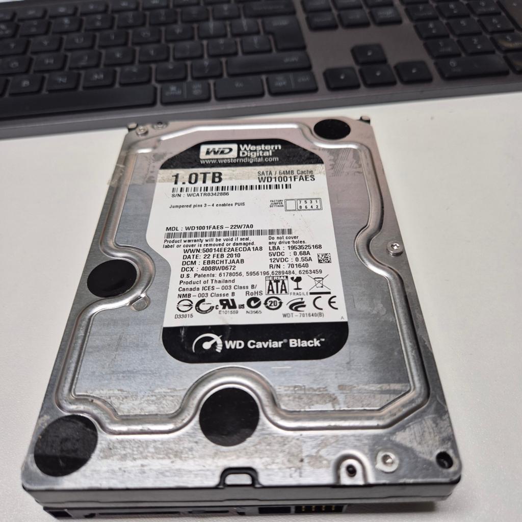 WD Black 1TB HDD 3,5", Computers en Software, Harde schijven, Intern, Gebruikt, Verzenden, Western Digital (WD)