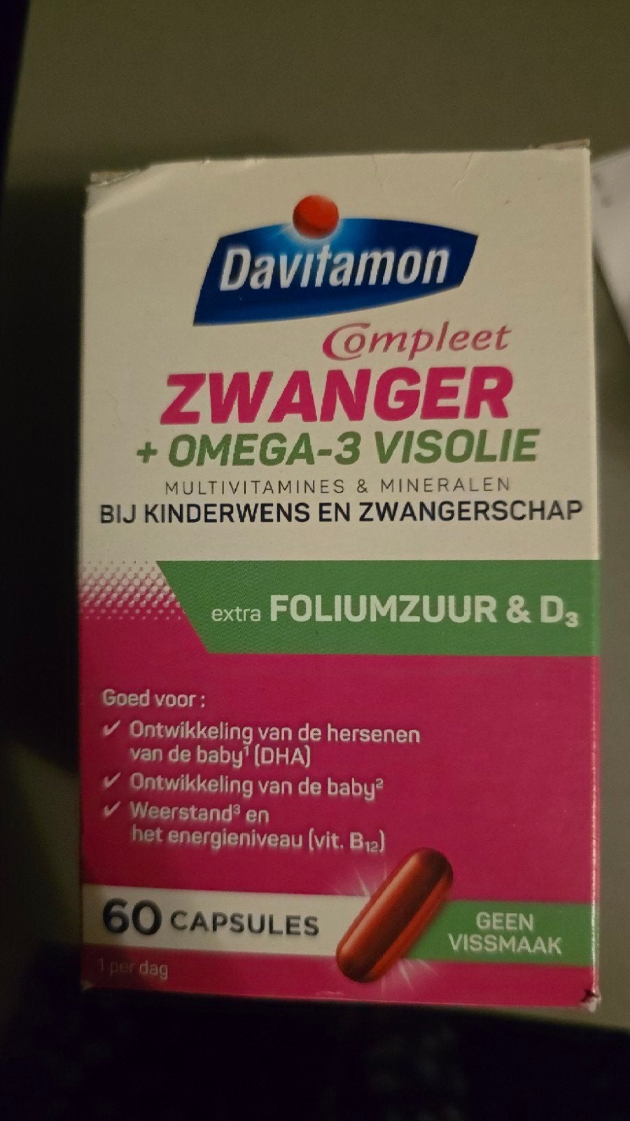 Davitamon Compleet Zwanger + Omega-3 Visolie - 30 capsules, Ophalen, Gebruikt, Overige typen