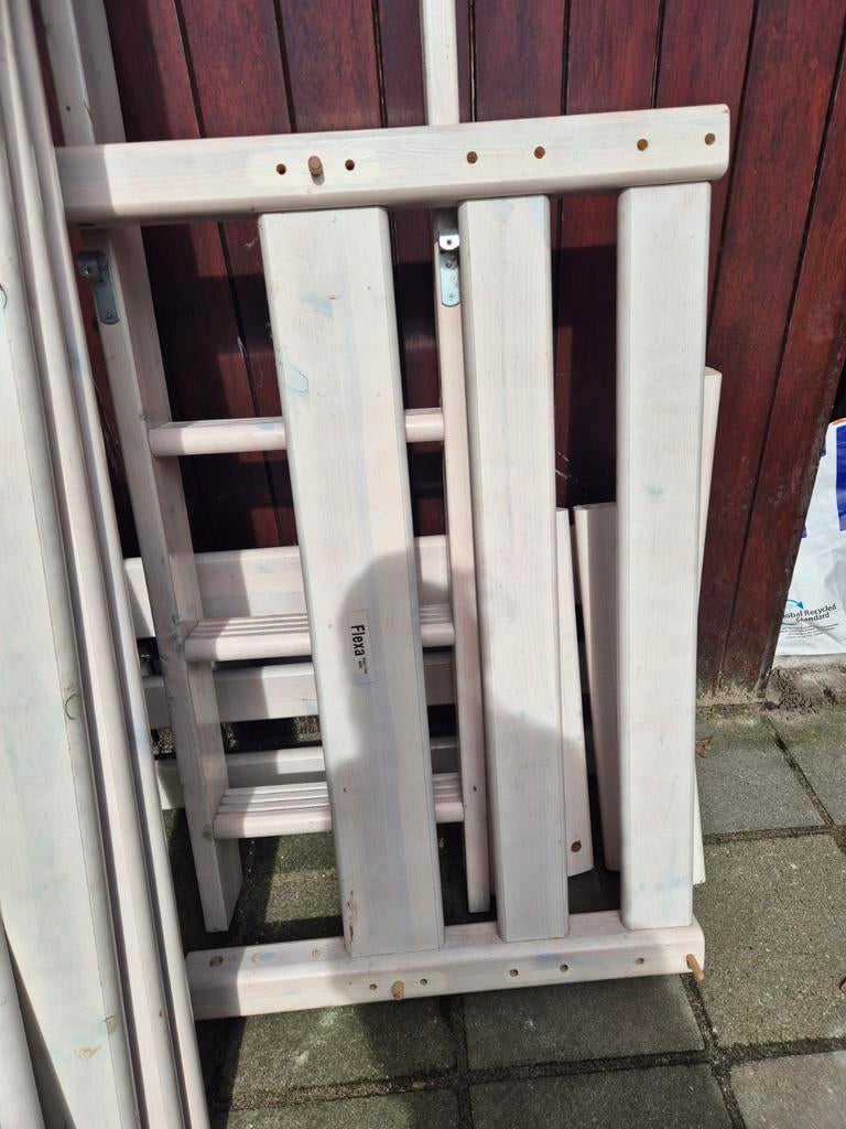 Flexa bed half hoogslaper, Ophalen, Gebruikt, Eenpersoons, 90 cm