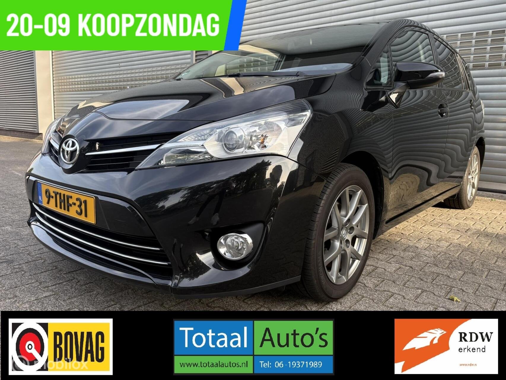 Toyota Verso 1.8 VVT-i NAVI*CRUISE*ST-VERW*TREKH*NIEUWSTAAT, Auto's, Euro 5, Gebruikt, 4 cilinders, Zwart