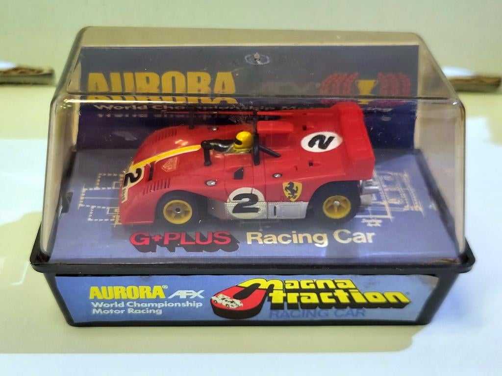 Vintage Aurora Ferrari 312PB G +PLUS Racing Car Mint in Cube, Ophalen of Verzenden, Nieuw, Elektrisch, Overige merken