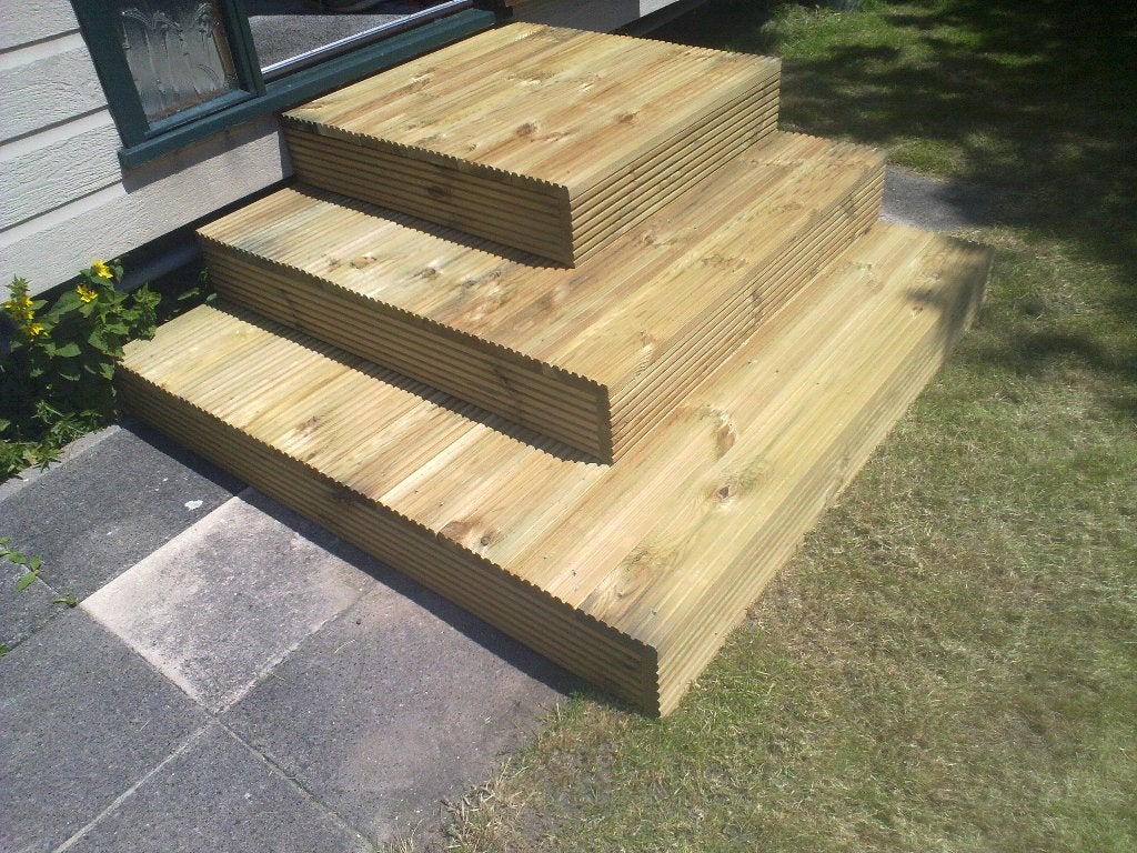 Robuuste opstap met bordes voor caravan, chalet, tinyhouse.., Ophalen of Verzenden, Nieuw