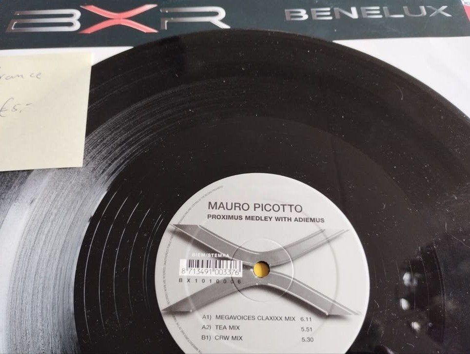 Mauro Picotto - Proximus Medley With Adiemus 12" Vinyl, Cd's en Dvd's, Vinyl | Dance en House, LP, Gebruikt, Trance, Ophalen of Verzenden