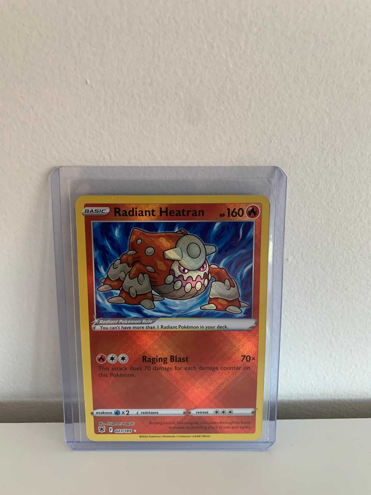 Pokémon TCG: Radiant Heatran kaart (027/189), Ophalen of Verzenden, Zo goed als nieuw, Losse kaart