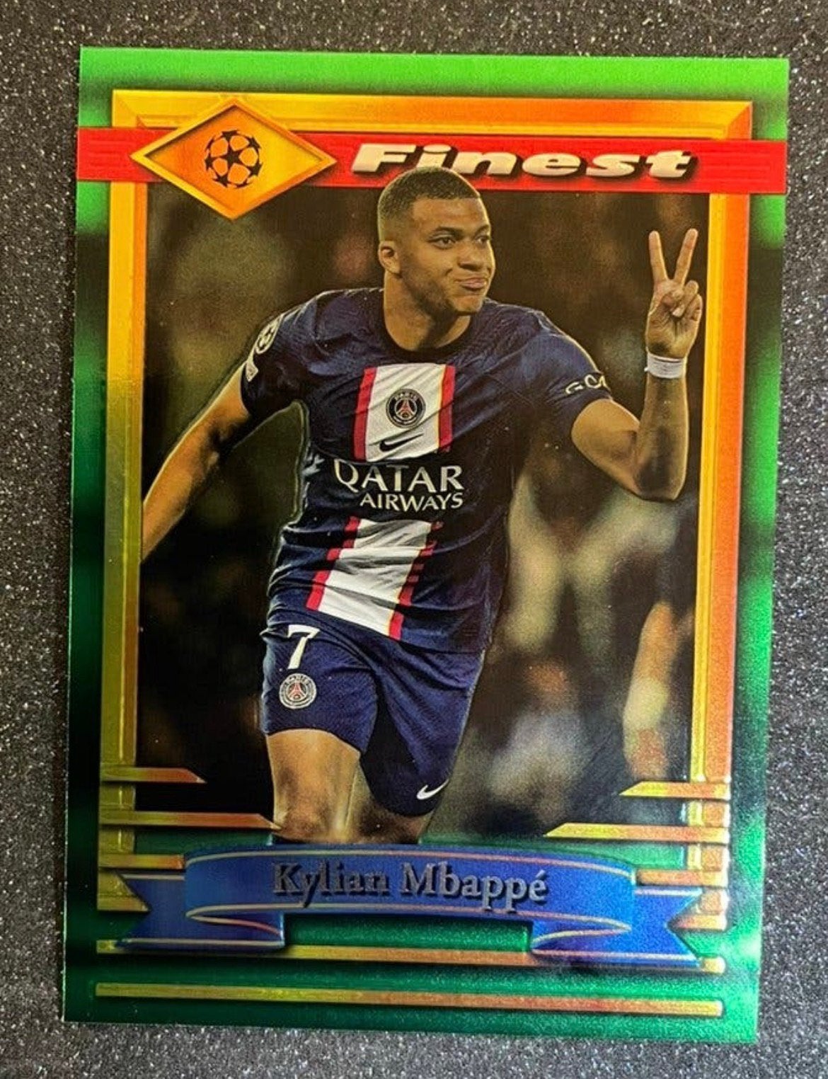 Topps FINEST ‘23 FINEST MOMENT SEASON 2021/2022 MBAPPÉ PSG, Verzenden, Zo goed als nieuw, Plaatje
