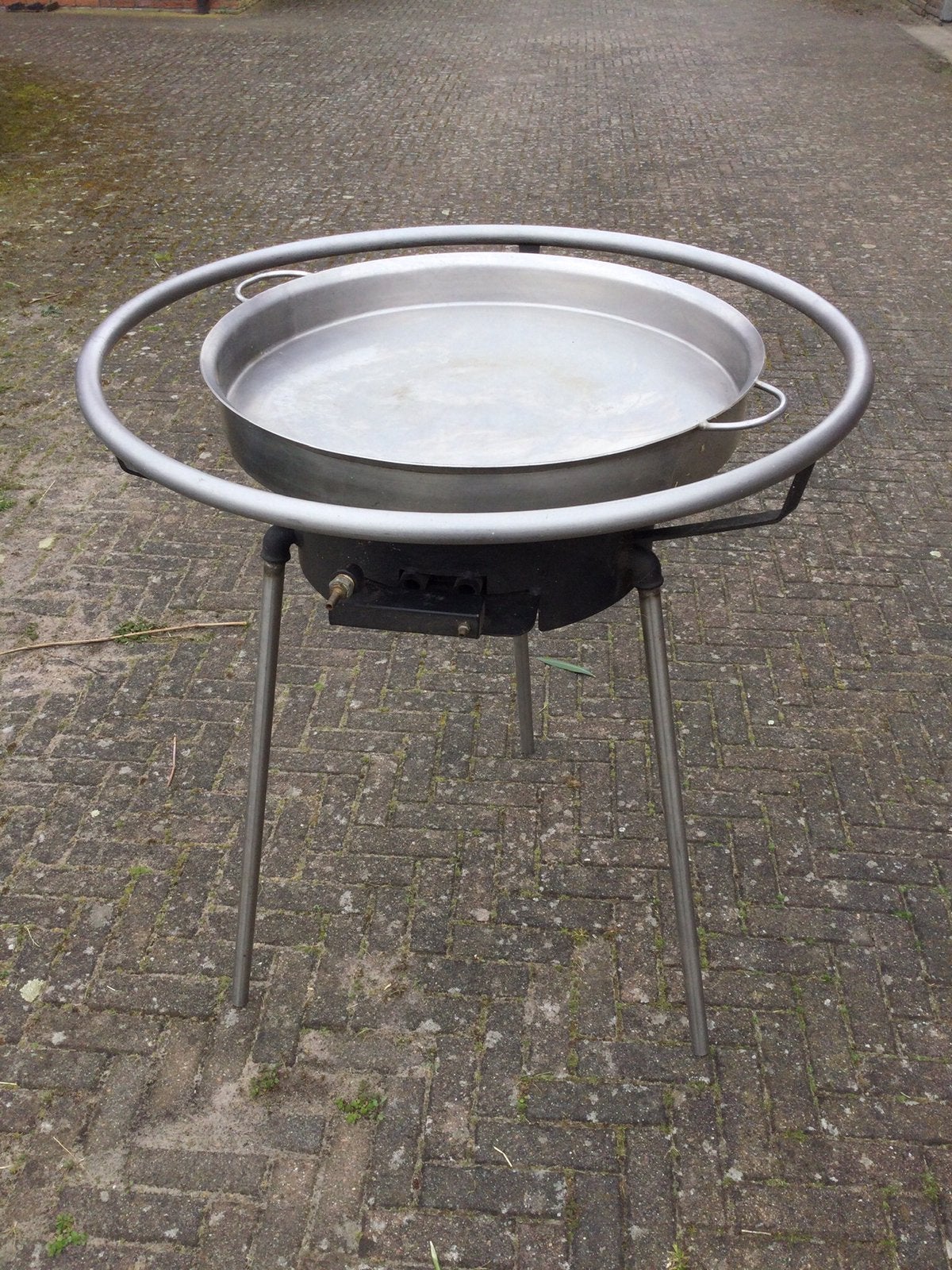 Gas barbecue rvs pan met een diameter van 60 cm1, Ophalen of Verzenden, Zo goed als nieuw