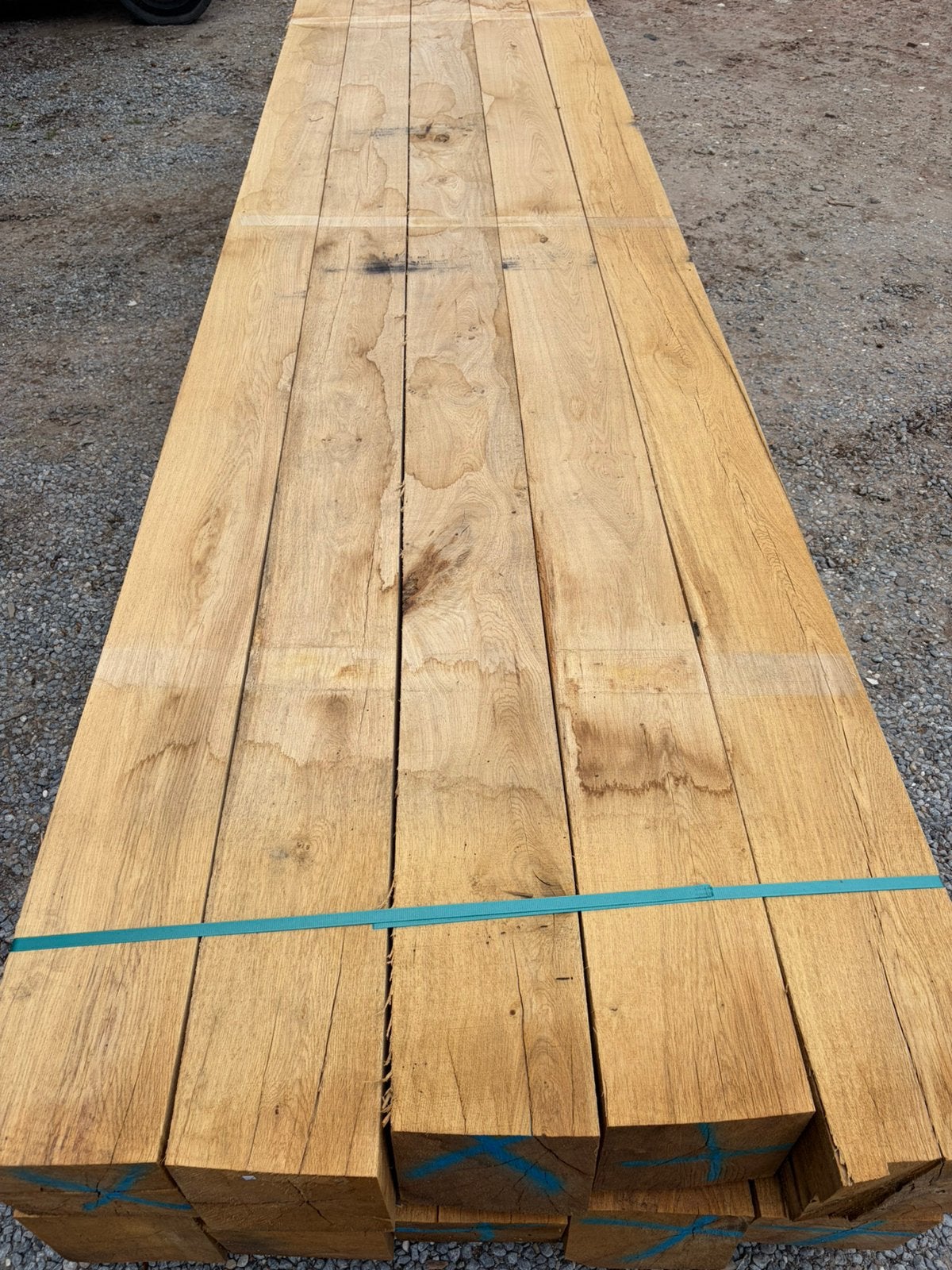 10 eiken balken 400 cm 20x20, Ophalen, Nieuw, 250 cm of meer, Balken
