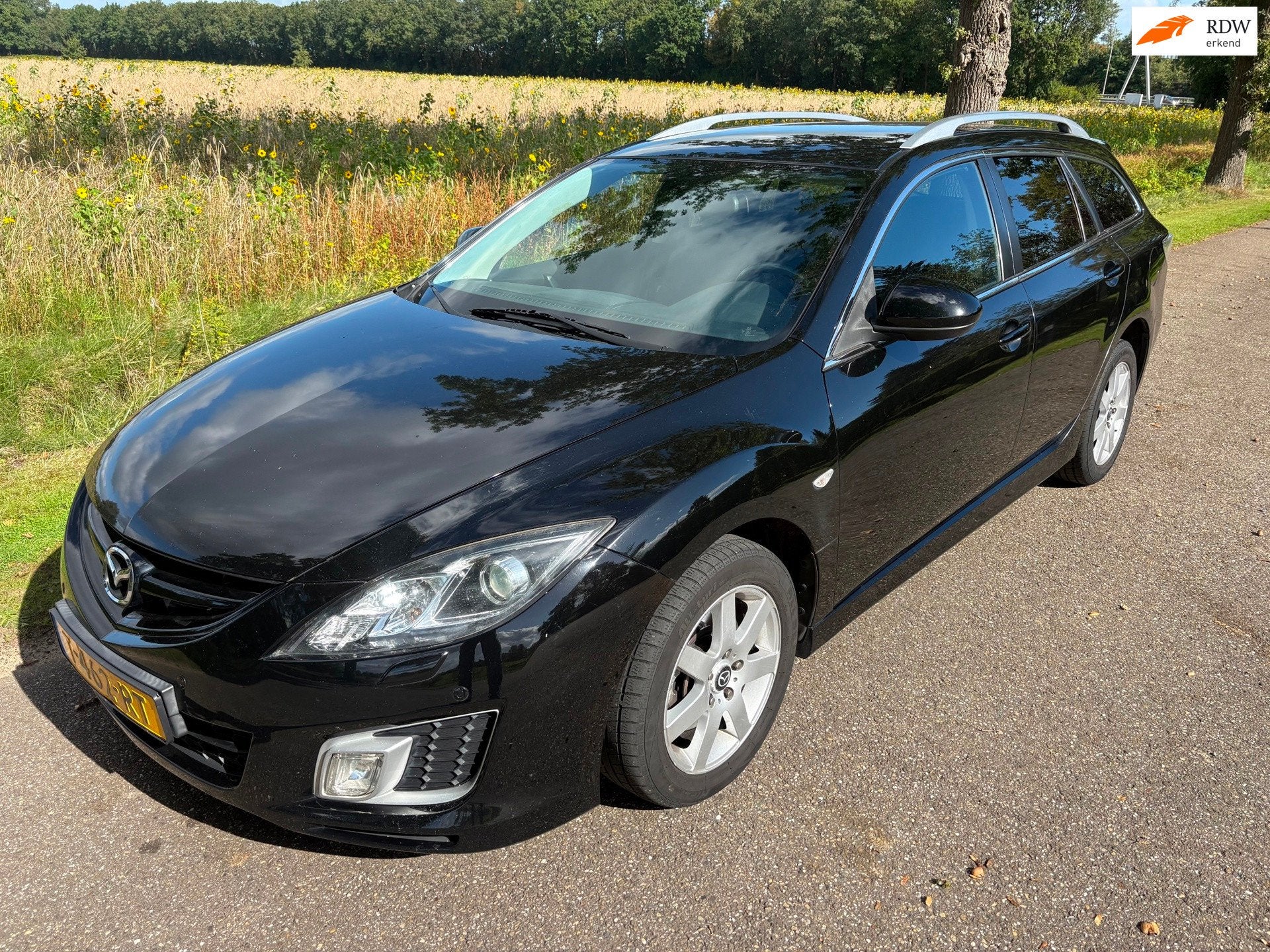 Mazda 6 Sportbreak 2.5 S-VT GT-M Leer/Stoelverw/Xenon/Camera, Auto's, Gebruikt, Zwart, 4 cilinders, Leder en Stof