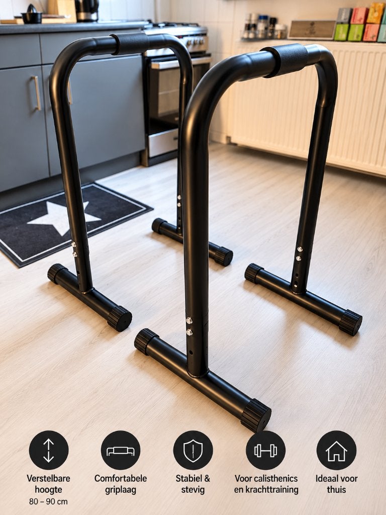 Hoge verstelbare dip bars / XL parallettes voor calisthenics, Sport en Fitness, Ophalen, Zo goed als nieuw, Overige typen