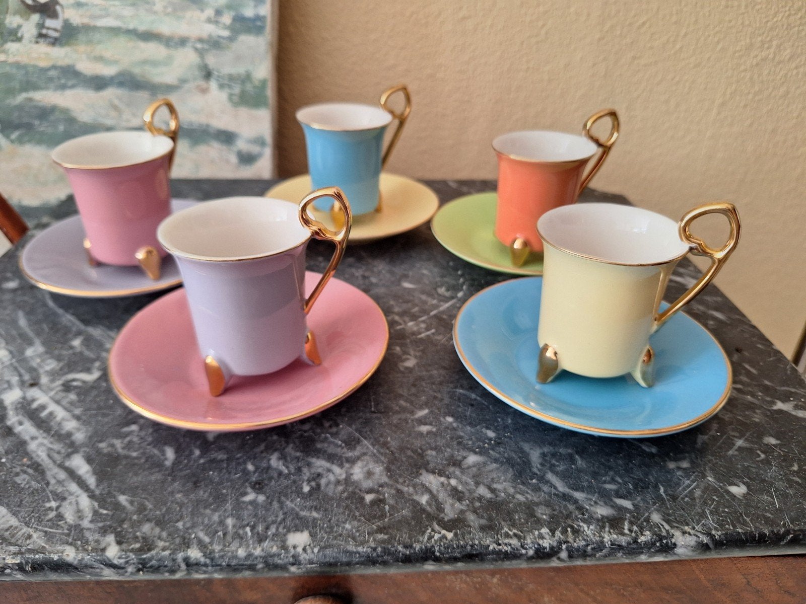 Genevieve Lethu Aquarelle kopjes - set van 5, Ophalen of Verzenden