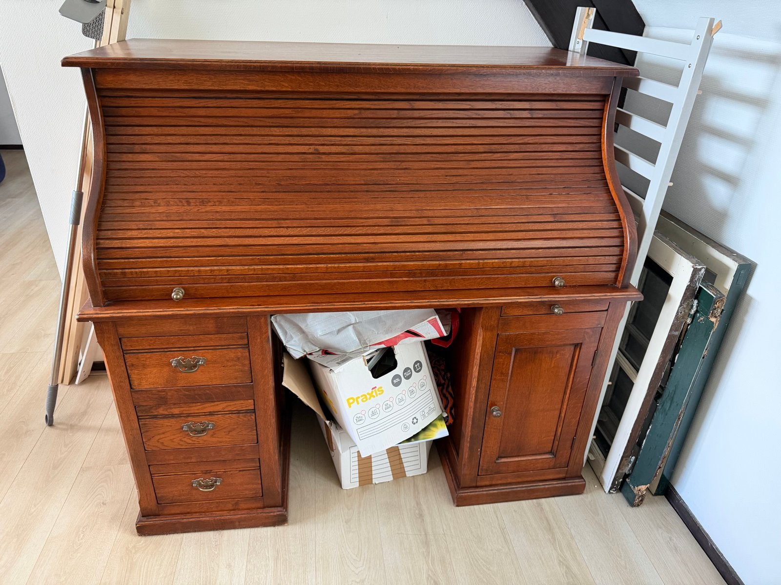 Antiek rolluikbureau in perfecte staat, Antiek en Kunst, Ophalen of Verzenden