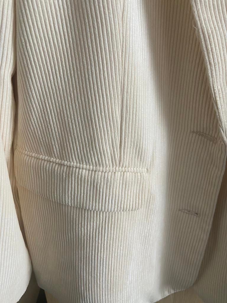 Dames colbert creme fijne rib stof, Kleding | Heren, Ophalen of Verzenden, Nieuw, Beige