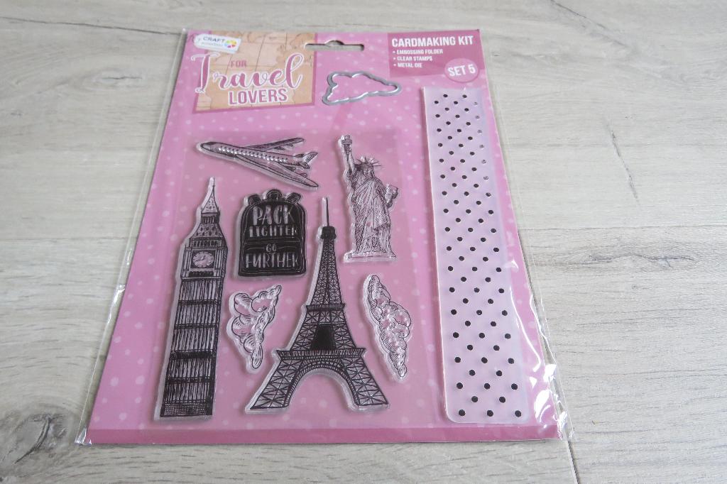 Stempels Snijmal en Embossing Folder - For Travel Lovers, Ophalen, Nieuw, Clearstamp