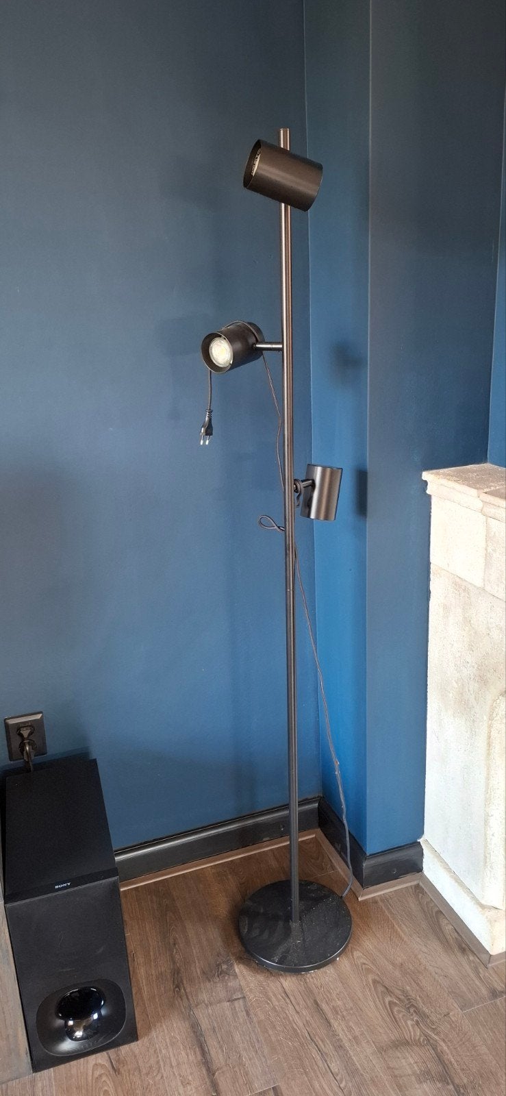 Moderne vloerlamp met 3 verstelbare spots, Ophalen, Gebruikt, Overige fittingen, Metaal