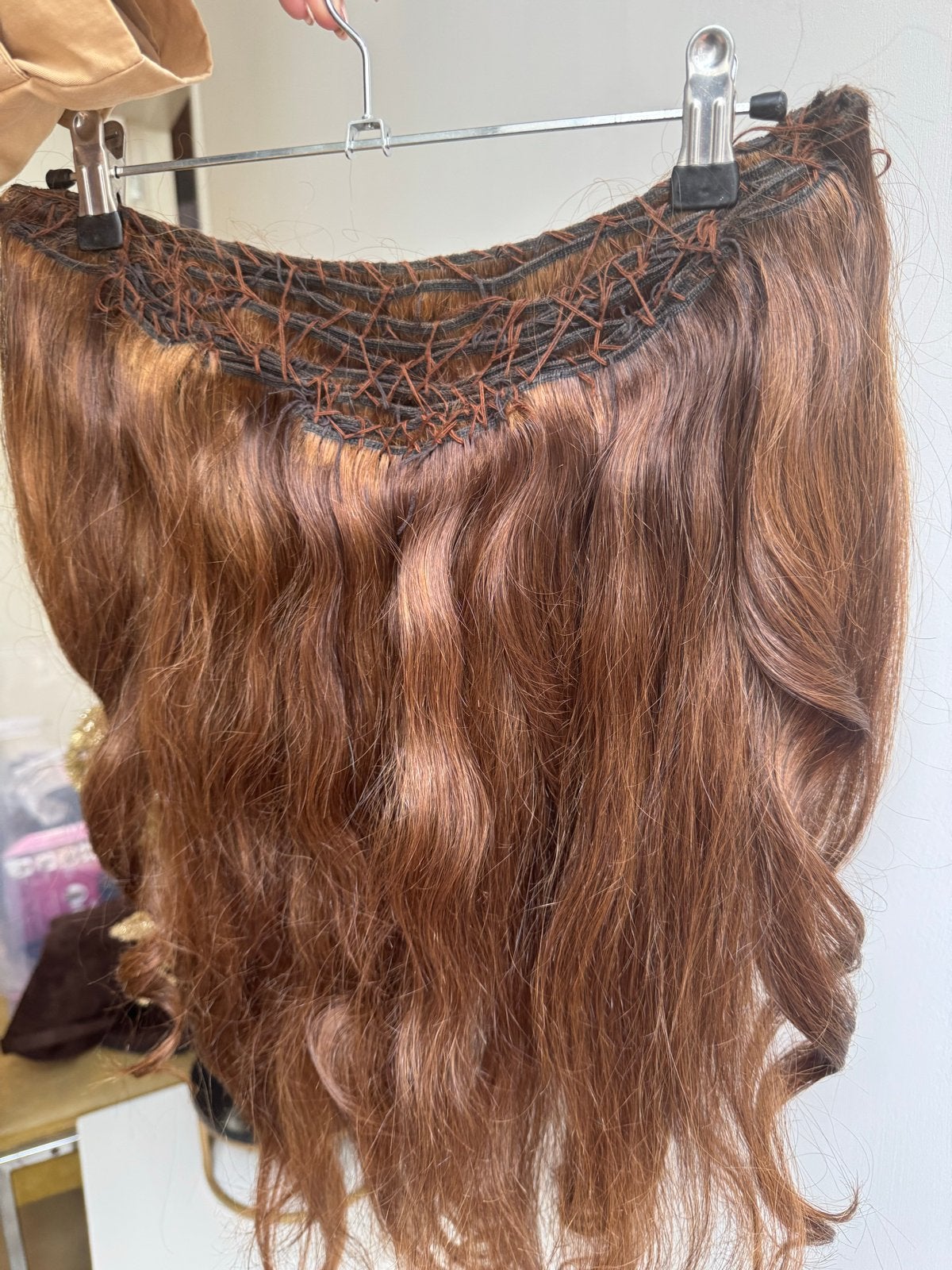 Prachtig echt haarstuk met golf - 60 cm, chocoladebruin, Extended Haarwerken Exclusief, Nieuw, Ophalen of Verzenden, Pruik of Haarverlenging