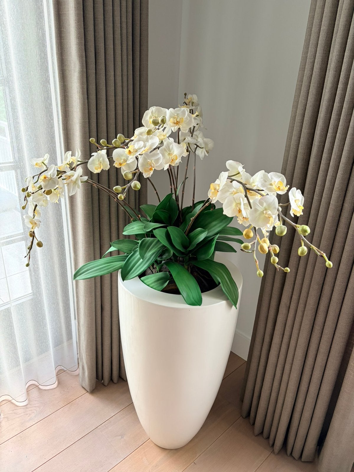 Kunst orchidee met pot, Ophalen, Zo goed als nieuw
