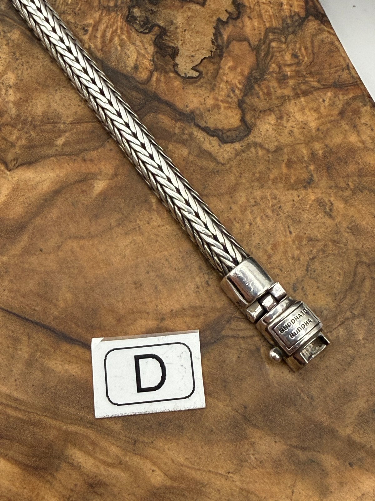 “ELLEN XS” buddha to buddha 18,5cm• Maat: D “GEPOLIJST”, Ophalen of Verzenden, Zo goed als nieuw, Zilver, Zilver