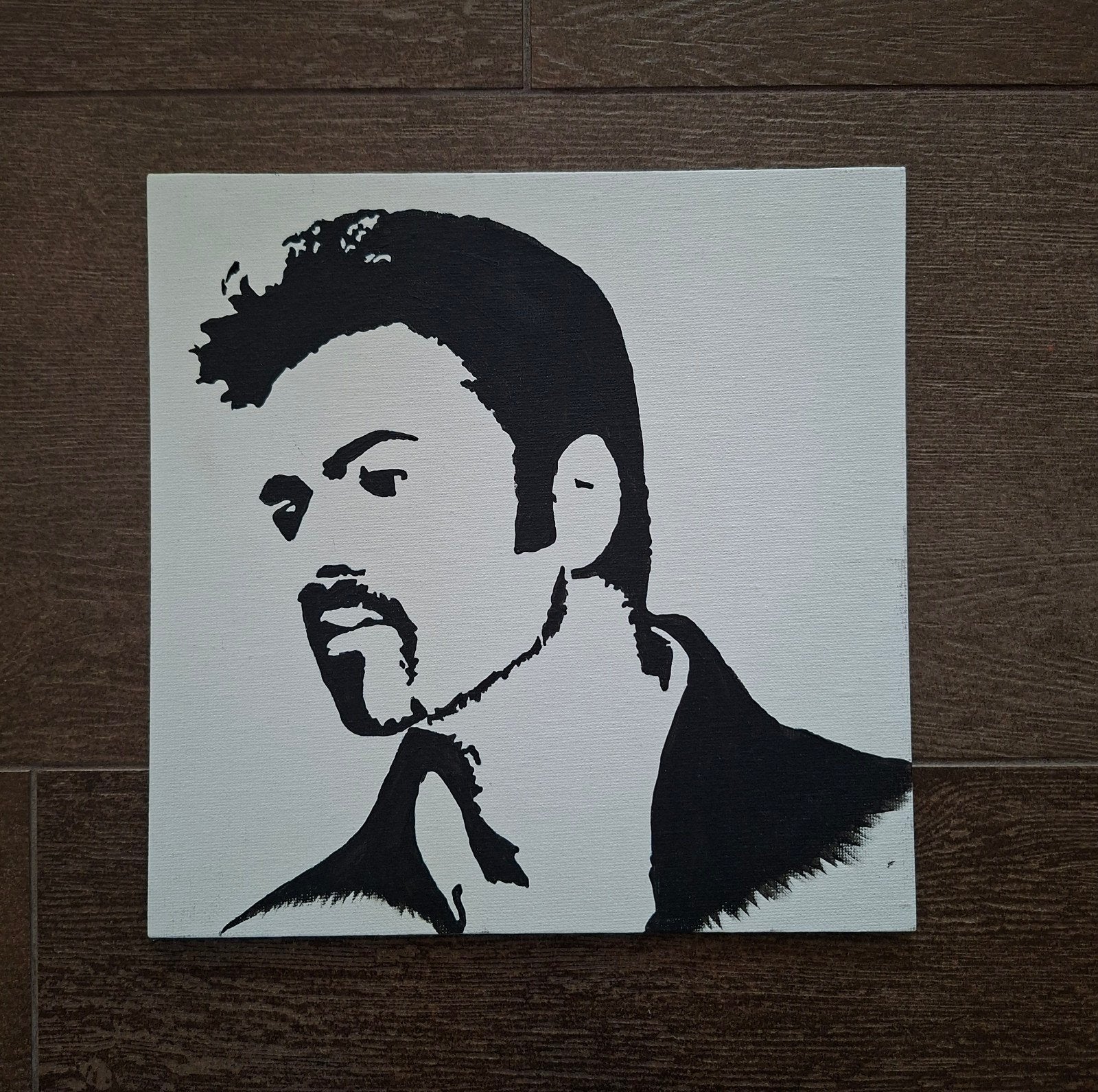 Pop-art portretten van iconische muzikanten en acteurs, Acrylverf, Ophalen of Verzenden, Op houten frame, Portret