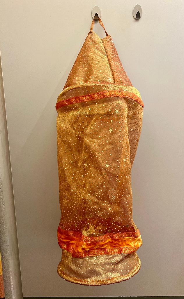 Vintage sari organza hanglamp oriëntaalse lamp boho hippie, Vintage boho bohemian india, Ophalen of Verzenden, Zo goed als nieuw