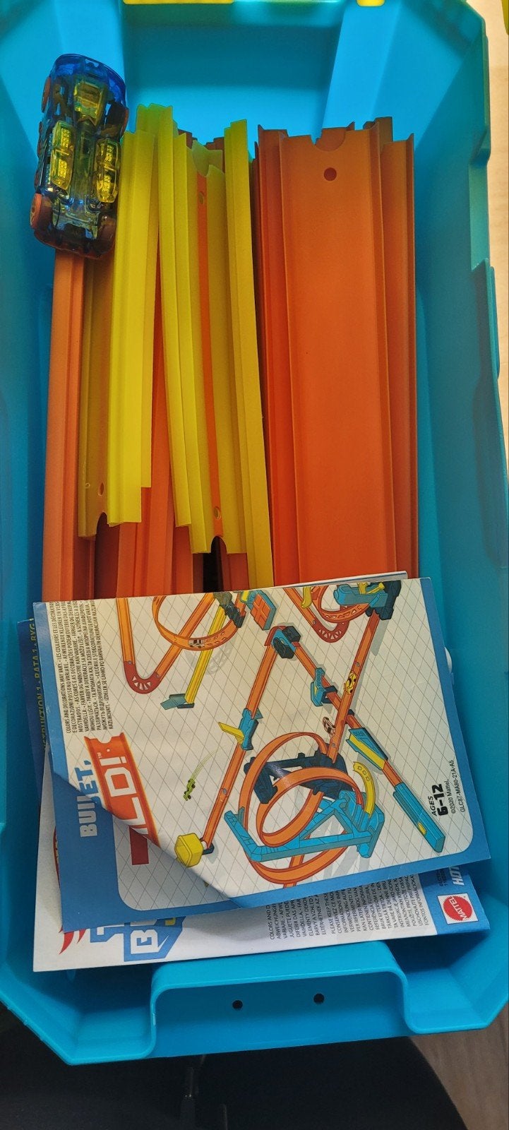 Hotwheels track builder te koop, Ophalen, Zo goed als nieuw, Handmatig, Hot Wheels