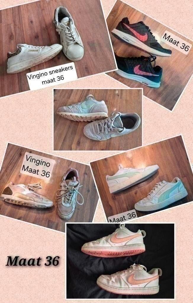 6 x maat 36 (Nike 3x ,  puma en Vingino), Kinderen en Baby's, Kinderkleding | Schoenen en Sokken, Meisje, Sportschoenen, Ophalen of Verzenden