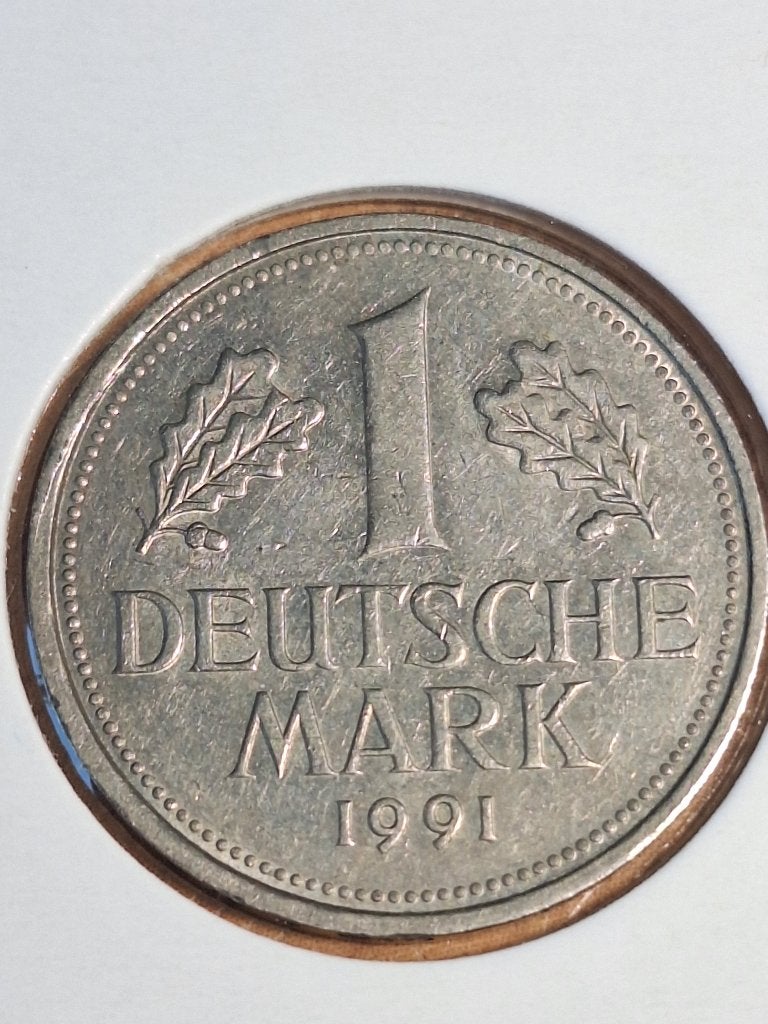 DUITSLAND 1 mark 1991 F (#55), Ophalen of Verzenden, Duitsland, Losse munt