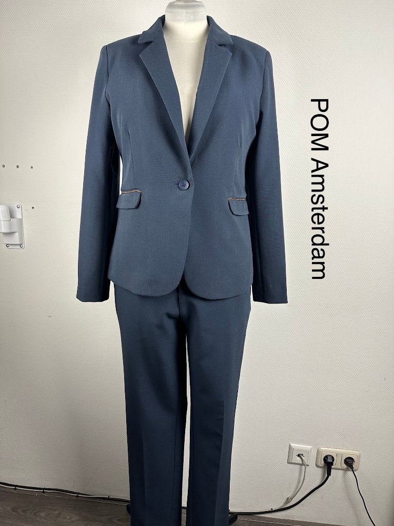 POM Amsterdam Broekpak  (mt: 42) 32,5/9887, Kleding | Dames, POM Amsterdam, Blauw, POM Amsterdam, Maat 42/44 (L)